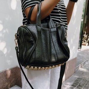 Studded Bottom Black Purse